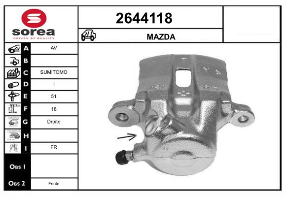 Etrier frana 2644118 EAI