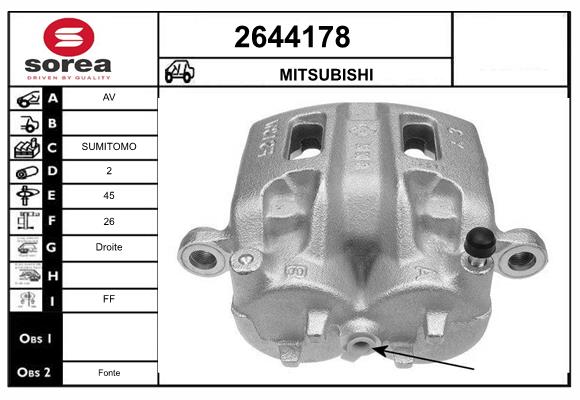 Etrier frana 2644178 EAI