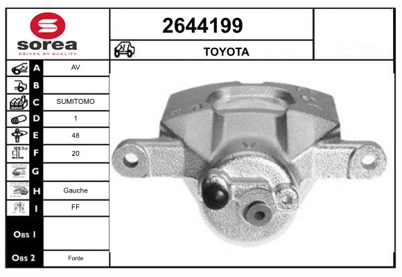 Etrier frana 2644199 EAI