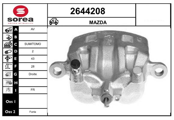 Etrier frana 2644208 EAI