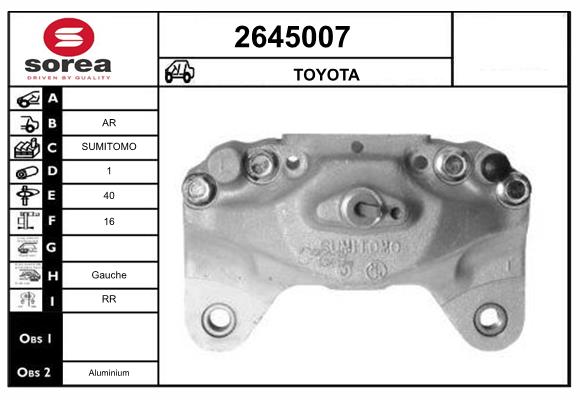 Etrier frana 2645007 EAI