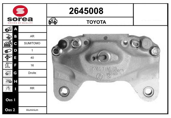 Etrier frana 2645008 EAI