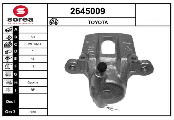 Etrier frana 2645009 EAI