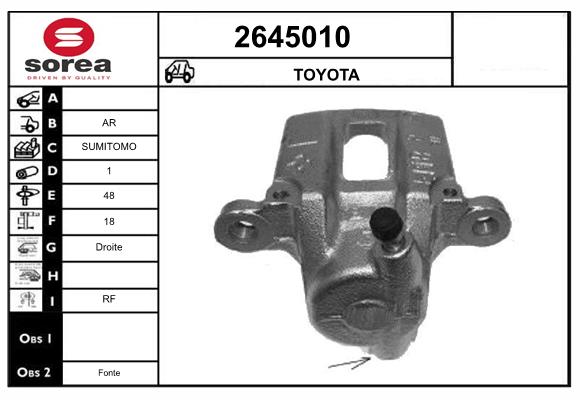Etrier frana 2645010 EAI