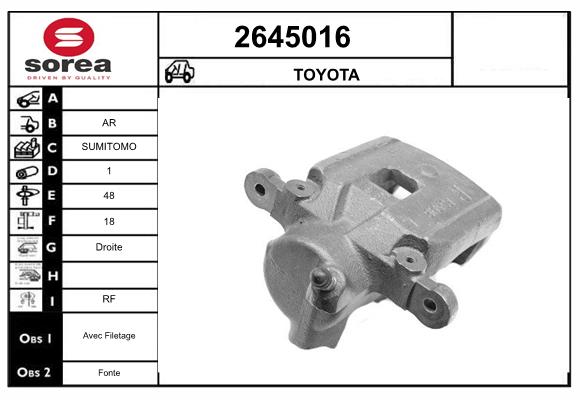 Etrier frana 2645016 EAI