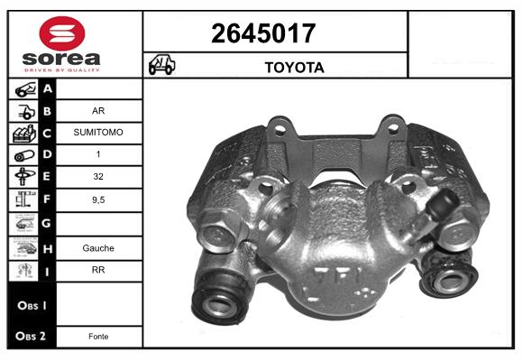 Etrier frana 2645017 EAI