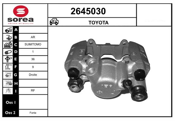 Etrier frana 2645030 EAI