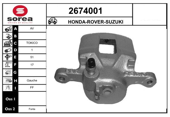 Etrier frana 2674001 EAI