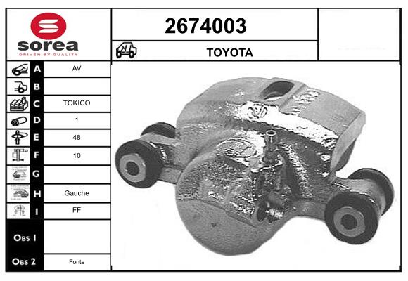 Etrier frana 2674003 EAI