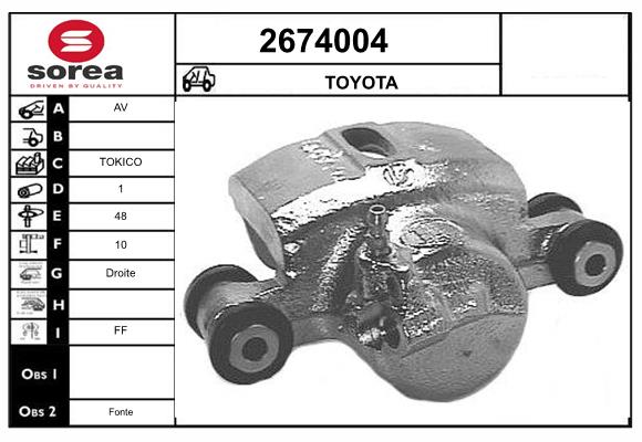 Etrier frana 2674004 EAI