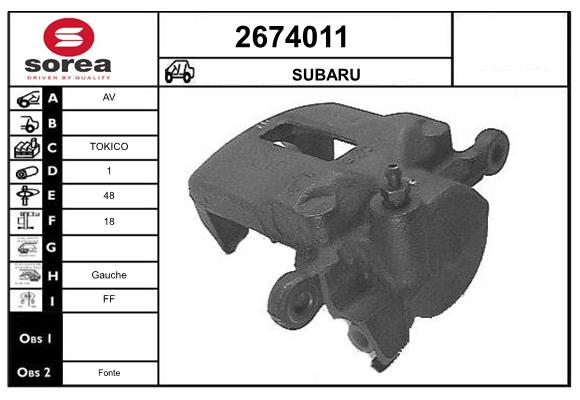 Etrier frana 2674011 EAI
