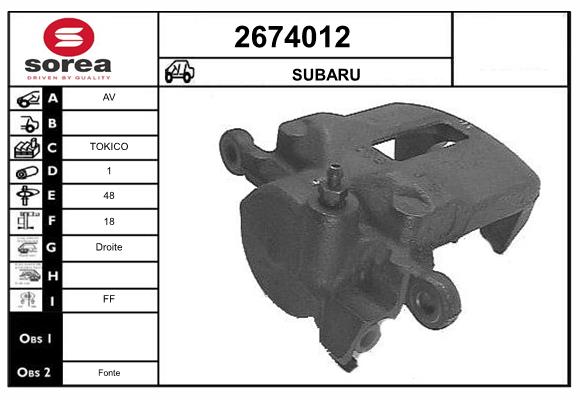 Etrier frana 2674012 EAI
