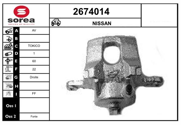 Etrier frana 2674014 EAI