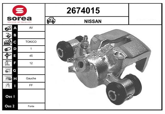 Etrier frana 2674015 EAI