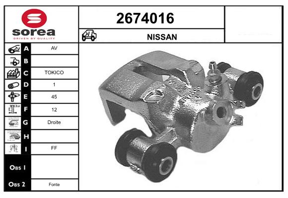 Etrier frana 2674016 EAI