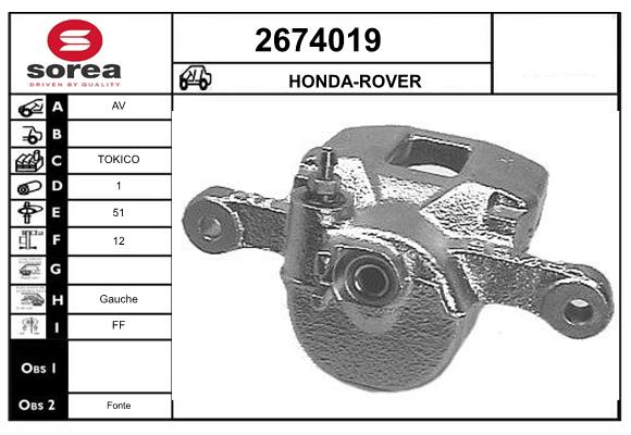Etrier frana 2674019 EAI