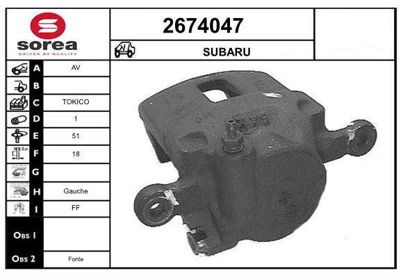 Etrier frana 2674047 EAI