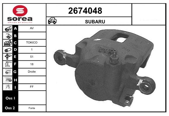 Etrier frana 2674048 EAI