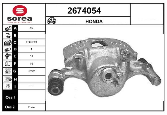 Etrier frana 2674054 EAI