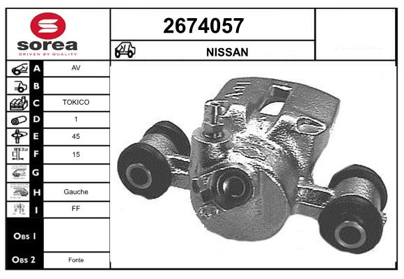 Etrier frana 2674057 EAI