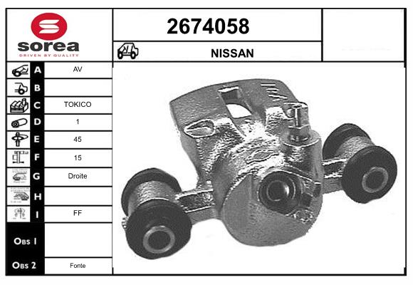 Etrier frana 2674058 EAI