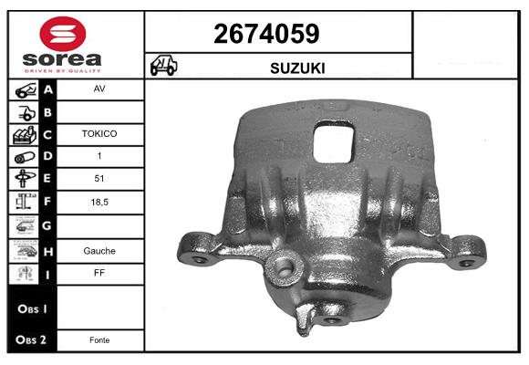 Etrier frana 2674059 EAI