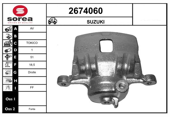 Etrier frana 2674060 EAI