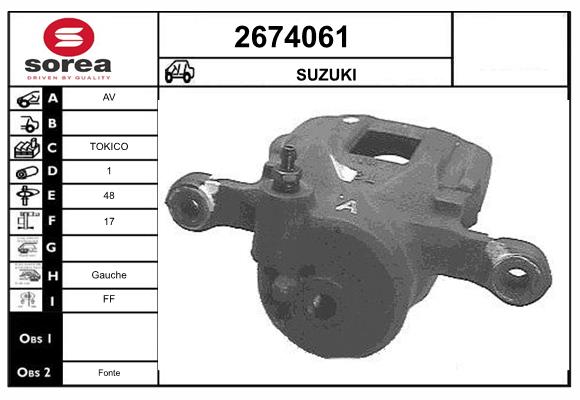 Etrier frana 2674061 EAI