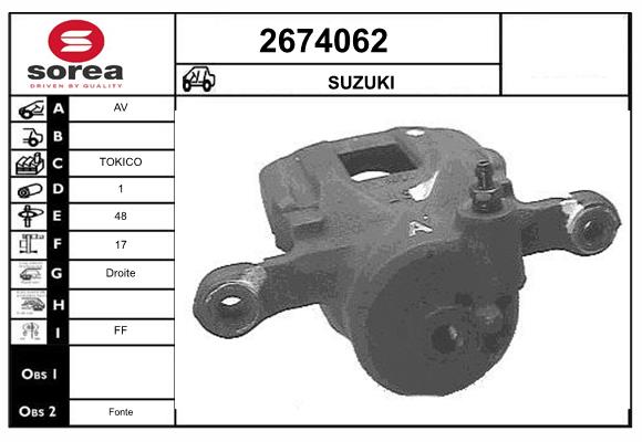 Etrier frana 2674062 EAI