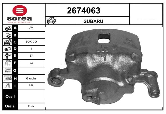 Etrier frana 2674063 EAI