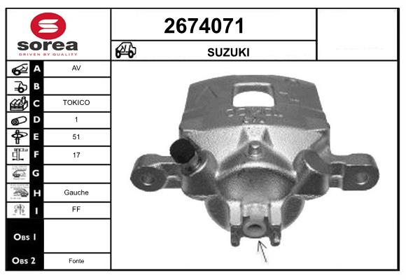 Etrier frana 2674071 EAI