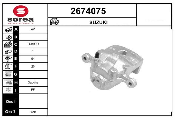 Etrier frana 2674075 EAI
