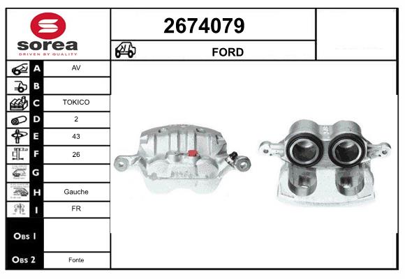 Etrier frana 2674079 EAI