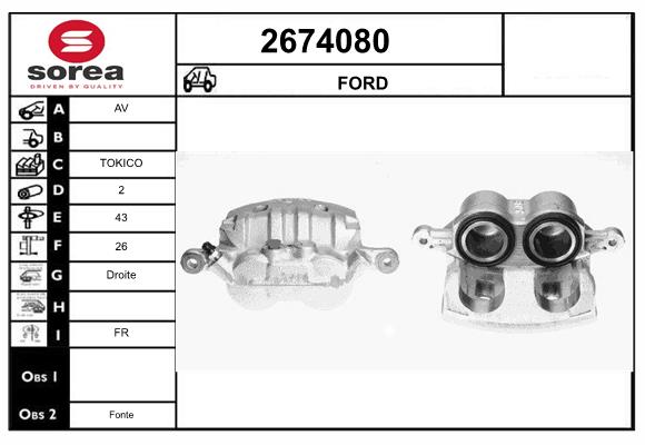 Etrier frana 2674080 EAI