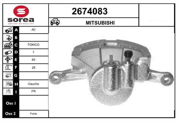 Etrier frana 2674083 EAI