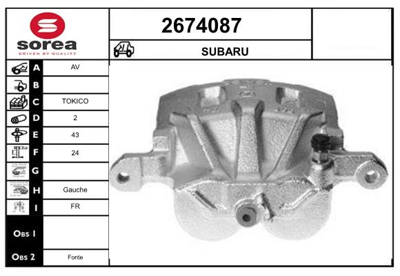 Etrier frana 2674087 EAI