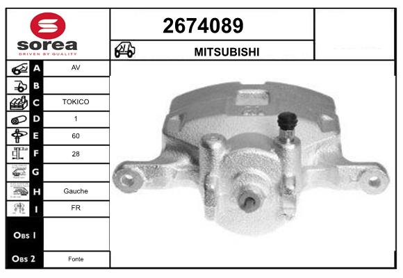 Etrier frana 2674089 EAI