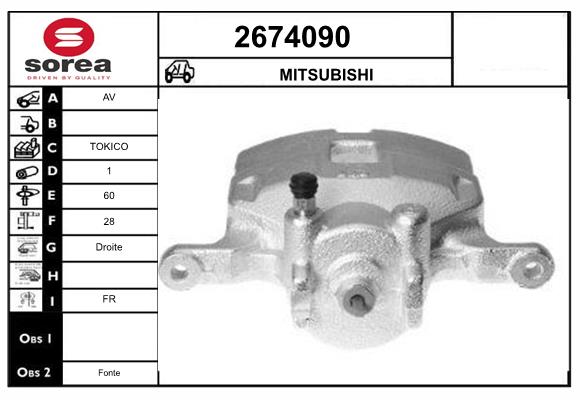 Etrier frana 2674090 EAI