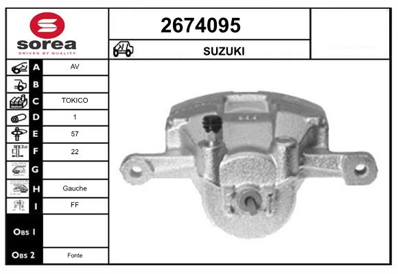 Etrier frana 2674095 EAI