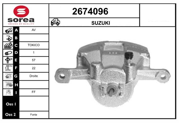 Etrier frana 2674096 EAI