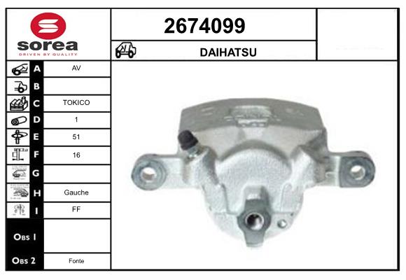 Etrier frana 2674099 EAI