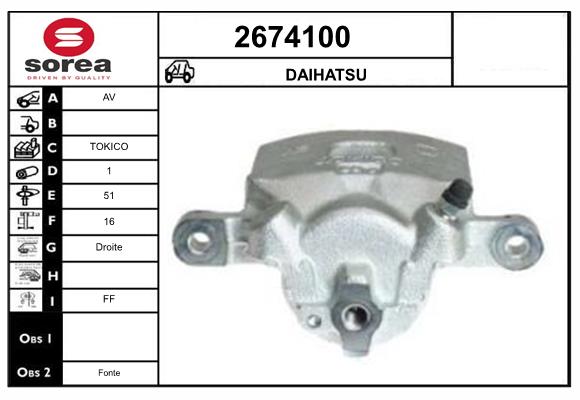 Etrier frana 2674100 EAI