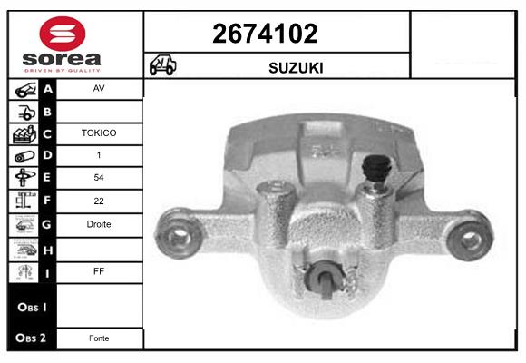 Etrier frana 2674102 EAI