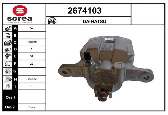 Etrier frana 2674103 EAI