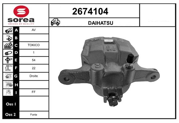 Etrier frana 2674104 EAI