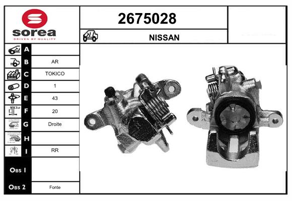 Etrier frana 2675028 EAI