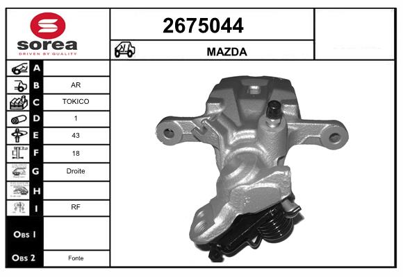 Etrier frana 2675044 EAI