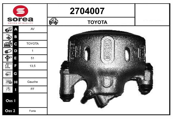 Etrier frana 2704007 EAI