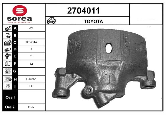 Etrier frana 2704011 EAI