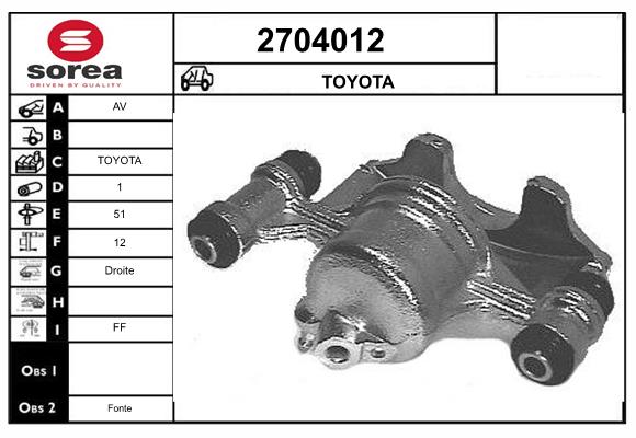 Etrier frana 2704012 EAI